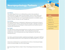 Tablet Screenshot of neuropsychology-partners.com